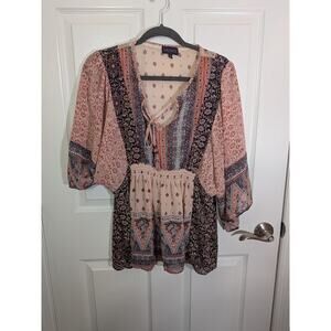 Artesia size L boho short sleeve